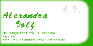 alexandra volf business card